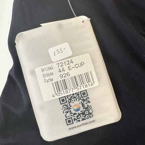 Sunflair black and blue one piece bathing suit nwt - Picture 8 of 9